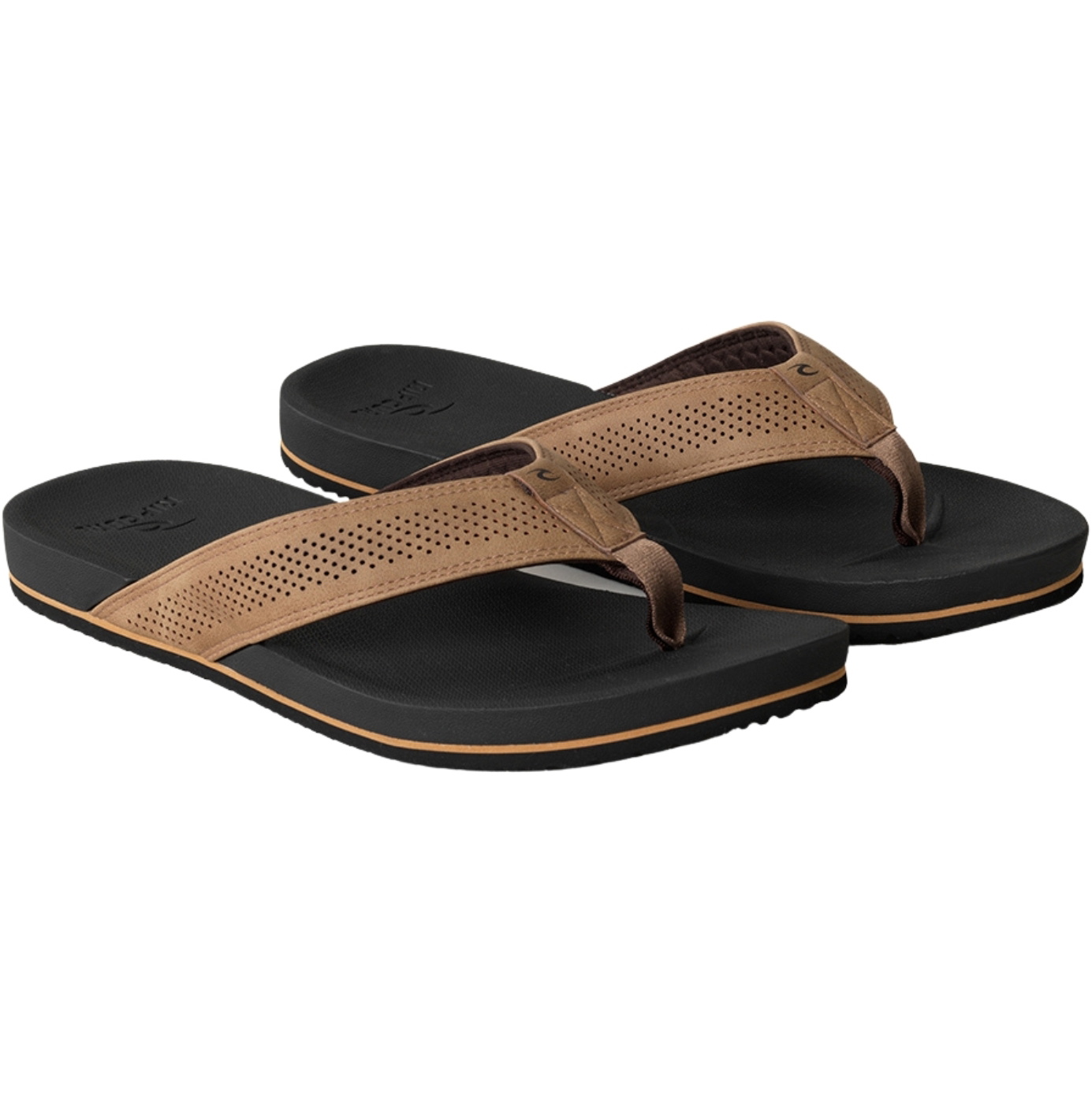 2026 Rip Curl Hommes Chiba 2.0 Bloom Open Toe Sandals 1BYMOT - Brown / Black